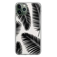 iPhone 11 Pro siliconen telefoonhoesje - Palm leaves silhouette - thumbnail