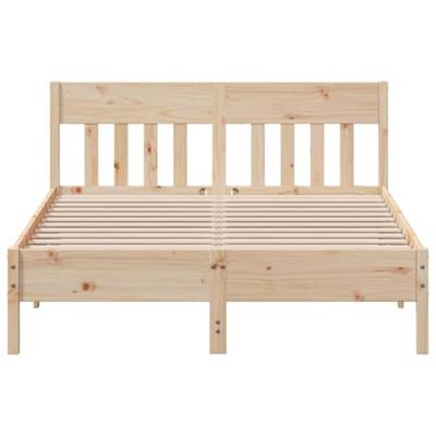 Bedframe met hoofdbord massief grenenhout 120x200 cm - thumbnail