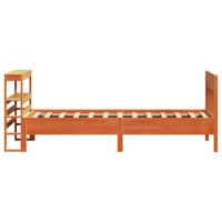 Bedframe zonder matras massief grenenhout wasbruin 200x200 cm - thumbnail