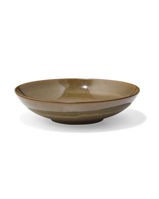 HEMA Diep bord Ø21.5cm Monaco reactief glazuur donkerbruin (donkerbruin)