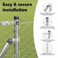 VidaXL Afrasteringspaal zilver 10 x 1,6 m (50 mm gaas) staal - thumbnail