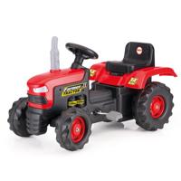 Dolu Traptractor met Claxon Rood/zwart - thumbnail
