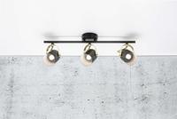 Plafondlamp zwart messing &apos;Lotus&apos; Nordlux 3 Spotlicht 3xE14 zwart / messing - thumbnail