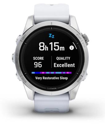 Garmin epix Pro (Gen 2), 42 mm, hoogwaardige smartwatch, geavanceerde trainingstechnologie, ingebouwde zaklamp, witsteen