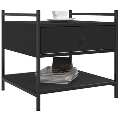 Salontafel 50x50x50 cm bewerkt hout zwart