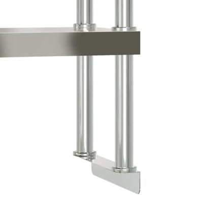 VidaXL Keukenwerktafel met bovenschap 110x55x150 cm roestvrij staal