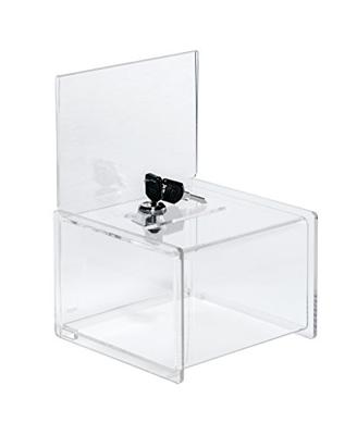 Sigel Actiebox met gleuf en slot VA151 Transparant (b x h x d) 15 x 15 x 21.2 cm 1 stuk(s) Sigel Actiebox met gleuf en slot VA151 Transparant (b x h x d) 15 x 15 x 21.2 cm 1 stuk(s)
