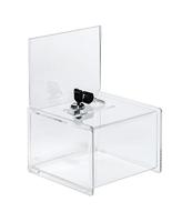 Sigel Actiebox met gleuf en slot VA151 Transparant (b x h x d) 15 x 15 x 21.2 cm 1 stuk(s) - thumbnail