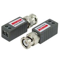 2 stks 1 kanaal passieve video balun UTP BNC CAT5 transceiver (grijs) - thumbnail