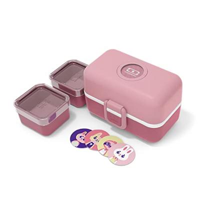 Kinderlunchbox - MONBENTO - 3 vakken - BPA-vrij - MB Tresor Rose Blush