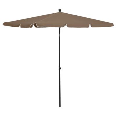 Parasol met paal 210x140 cm taupe Parasol met paal 210x140 cm taupe