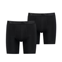 Puma Sport Boxershorts long microfiber 2-pack zwart - thumbnail