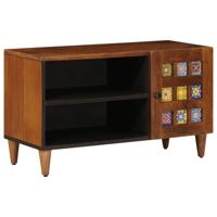 TV-kast Walnotenhout 80 x 31,5 x 46 cm Massief Mango Hout - thumbnail