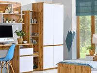 Kast ARKEA 4 deuren wit/wotan eik - thumbnail