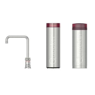 Quooker Classic Nordic Square kokendwaterkraan - draaibare uitloop - PRO3 incl. Cube reservoir - Warm / kokend / bruisend / gefilterd water - RVS 3CNSRVS-CUBE Quooker Classic Nordic Square kokendwaterkraan - draaibare uitloop - PRO3 incl. Cube reservoir - Warm / kokend / bruisend / gefilterd water - RVS 3CNSRVS-CUBE