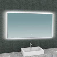 Badkamerspiegel Soul | 140x80 cm | Rechthoekig | Indirecte LED verlichting | Touch button | Met verwarming - thumbnail