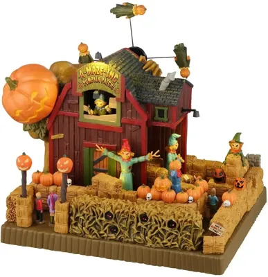 Lemax a-maze-ing pumpkin patch bewegend huisje Spooky Town 2024