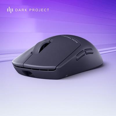 Dark Project Nexus (zwart) - Draadloze 2,4 GHz, Bluetooth & USB-C bedrade gamingmuis, lichtgewicht, aanpasbaar, PixArt PAW3395-sensor, 26000 DPI, 2000 Hz peilsnelheid, 300 mAh-batterij voor 40 uur