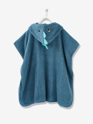 Badponcho voor kinderen Dino groenblauw
