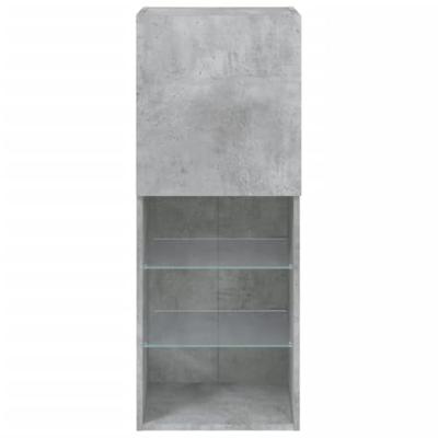 Tv-meubel met LED-verlichting 40,5x30x102 cm betongrijs