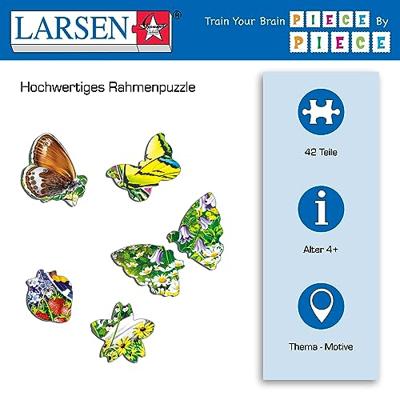 Selecta Larsen legpuzzel dieren - vlinders, 42st.