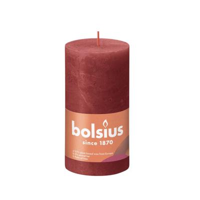 Bolsius Rustiek stompkaars 130/68 Rood