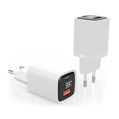 Eaxus Dual Port USB-oplader 33 W 1x USB-A, 1x USB-C Wit Binnen