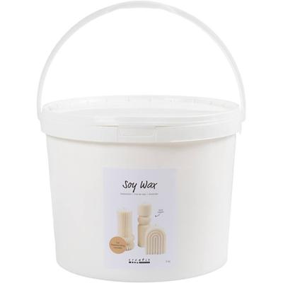 Creativ Company Sojawas, voor kaarsen die op zich staan, crème, 5 kg/ 1 doos