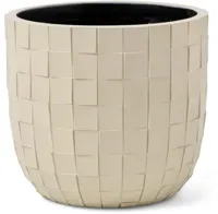 Pot bol blocks d9h8cm beige - thumbnail