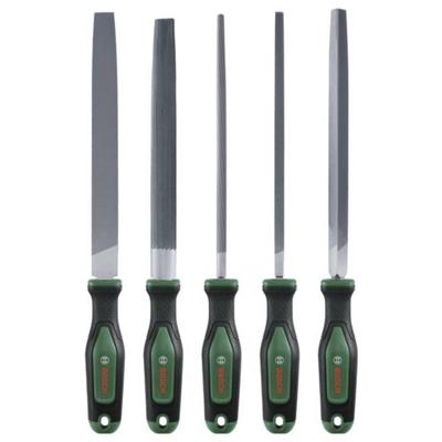 Bosch Groen Files set 5-piece (Vijlenset 200mm 5 stuks: platte vijl, halfronde vijl, ronde vijl, vierkante vijl, driehoekige vijl)) - 1600A02ZB0