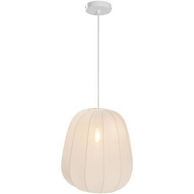 Hanglamp Fenne - wit metaal - E27 - 150xØ35 cm