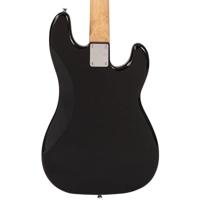 Vintage LH-V40BLK Coaster Series Gloss Black linkshandige elektrische basgitaar - thumbnail
