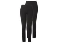 esmara Set van 2 dames leggings (Zwart, S (36/38)) - thumbnail