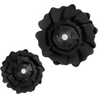 Creativ Company Papieren bloemen, d 15+25 cm, 230 gr, zwart, 2 stuk/ 1 doos - thumbnail