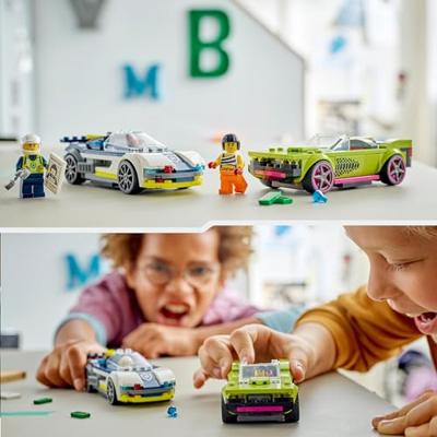 LEGO CITY politiewagen en snelle autoachtervolging 60415 - thumbnail