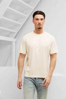 Lacoste Embroidered Signature T-Shirt Heren Beige - Maat XL - Kleur: Beige | Soccerfanshop - thumbnail