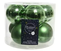 Decoris kerstballen glas 8st Groen 7cm - thumbnail