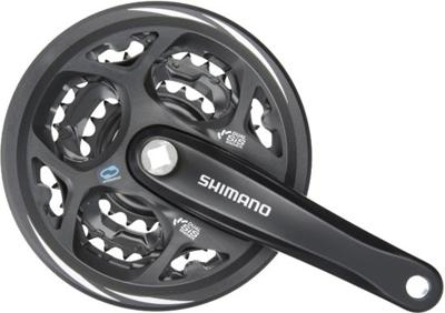 Crankstel 7/8 speed Shimano Altus FC-M311 42/32/22T met kettingrand - zwart Crankstel 7/8 speed Shimano Altus FC-M311 42/32/22T met kettingrand - zwart