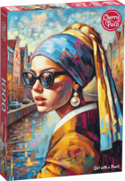 Johannes Vermeer- Girl with a Pearl Puzzel 1000 Stukjes - thumbnail