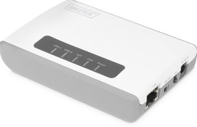 Digitus DN-13024 Netwerkprintserver USB-A, LAN (10/100 MBit/s), WiFi Digitus DN-13024 Netwerkprintserver USB-A, LAN (10/100 MBit/s), WiFi