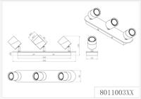 Trio Plafondlamp hout met zwartAruni 3-lichts - 801100332 - thumbnail