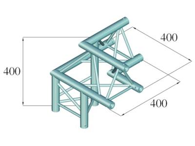 ALUTRUSS DECOLOCK DQ3-SPAL32 3-way Corner 90Â° bk