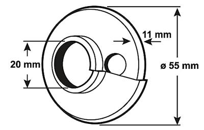 Cornat Vrs Rozet 20Mm Kunststof 2St Wi - VRS661211