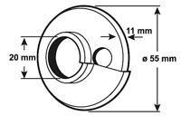 Cornat Vrs Rozet 20Mm Kunststof 2St Wi - VRS661211 - thumbnail
