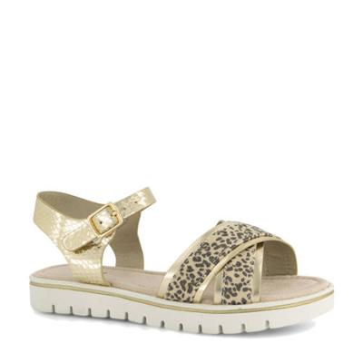 Graceland sandalen met panterprint goud Graceland sandalen met panterprint goud