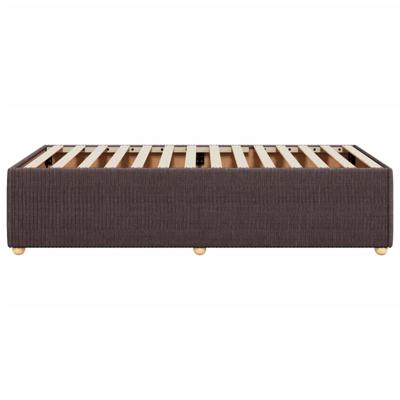 Bedframe zonder matras 90x190 cm stof donkerbruin