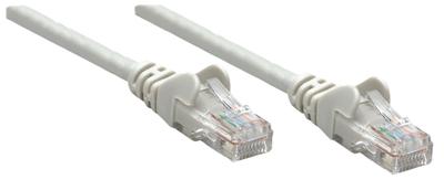 Intellinet 737302 RJ45 Netwerkkabel, patchkabel CAT 5e U/UTP 0.25 m Grijs 1 stuk(s)