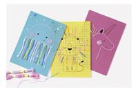 Karton om op te borduren MIX COLORÉ - FOLIA dieren, 40 vellen meerkleurig - thumbnail