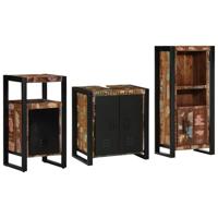 Badkamermeubelset met lade 3 pcs Massief Gerecycled Hout - thumbnail