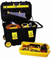 Montagebox verrijdbaar B770xD490xH480 mm kunststof verdiepingen in deksel STANLE - thumbnail